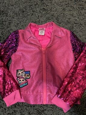 L.O.L. Surprise! Shimmer Pink Sequin Sleeve Jacket